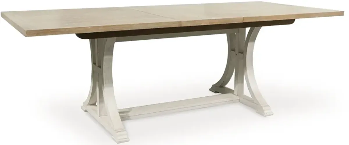 Shaybrock - Antique White / Brown - Rectangular Dining Room Extension Table