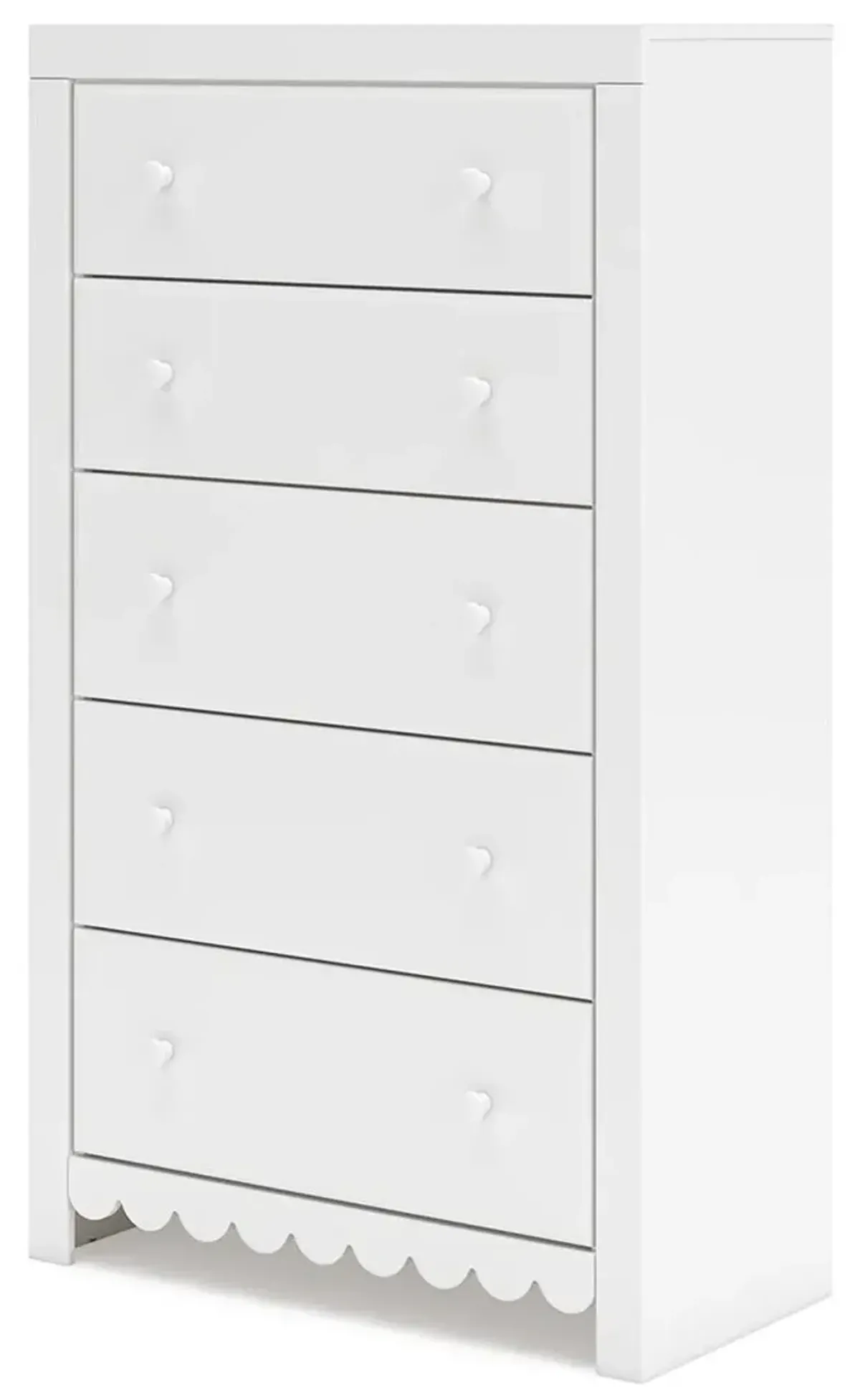 Mollviney - White - Five Drawer Chest