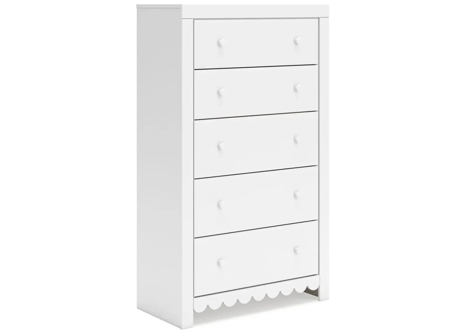 Mollviney - White - Five Drawer Chest