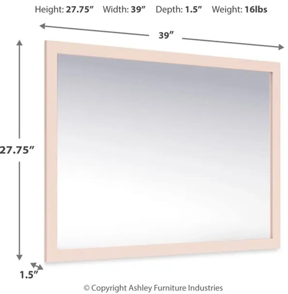 Wistenpine - Blush - Bedroom Mirror