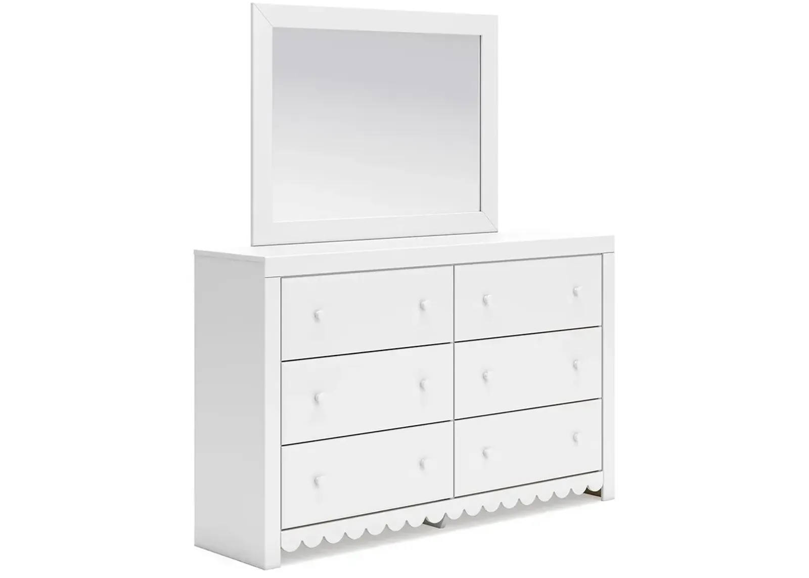 Mollviney - White - Dresser And Mirror