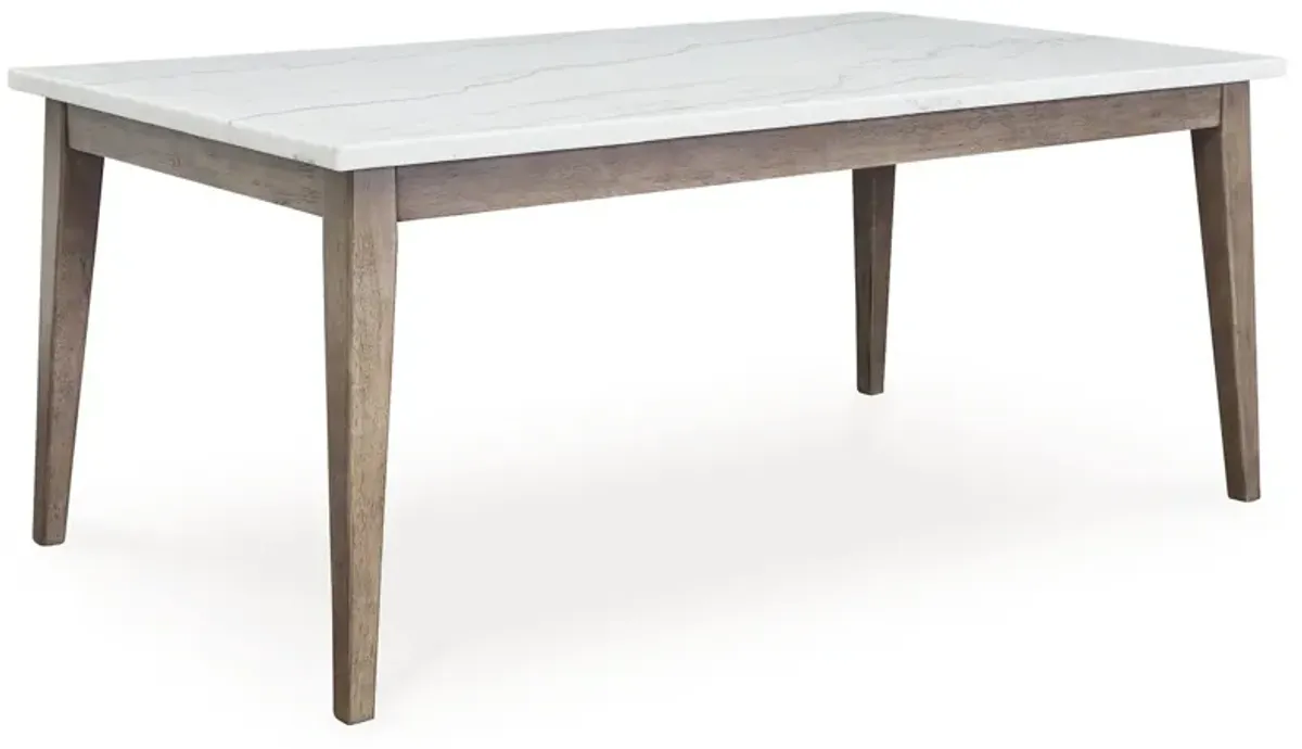 Loyaska - White / Brown - Rectangular Dining Room Table