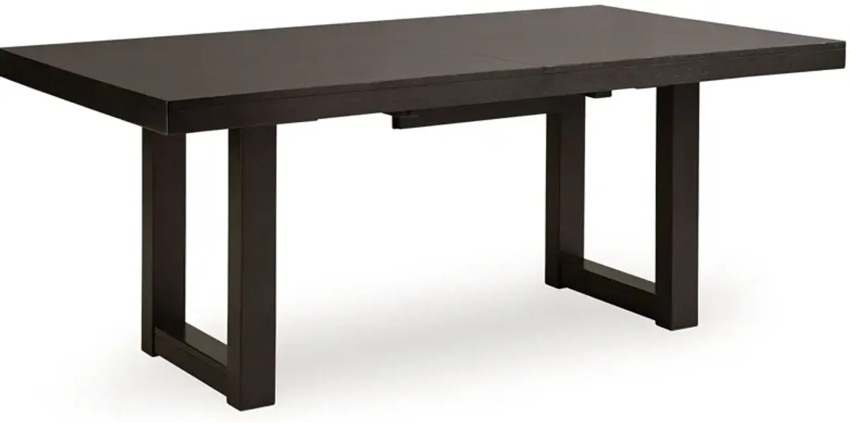 Neymorton - Dark Grayish Brown - Rectangular Dining Room Butterfly Extension Table