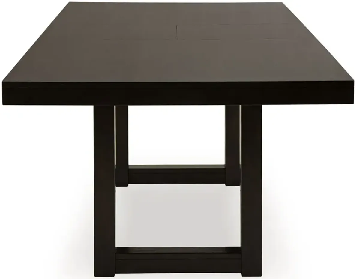 Neymorton - Dark Grayish Brown - Rectangular Dining Room Butterfly Extension Table