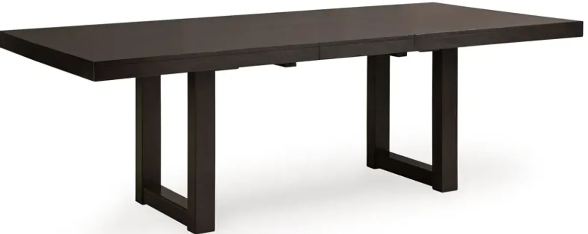 Neymorton - Dark Grayish Brown - Rectangular Dining Room Butterfly Extension Table