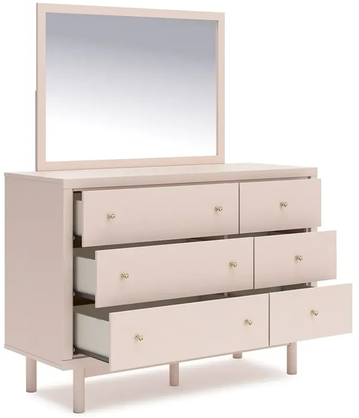 Wistenpine - Blush - Dresser And Mirror