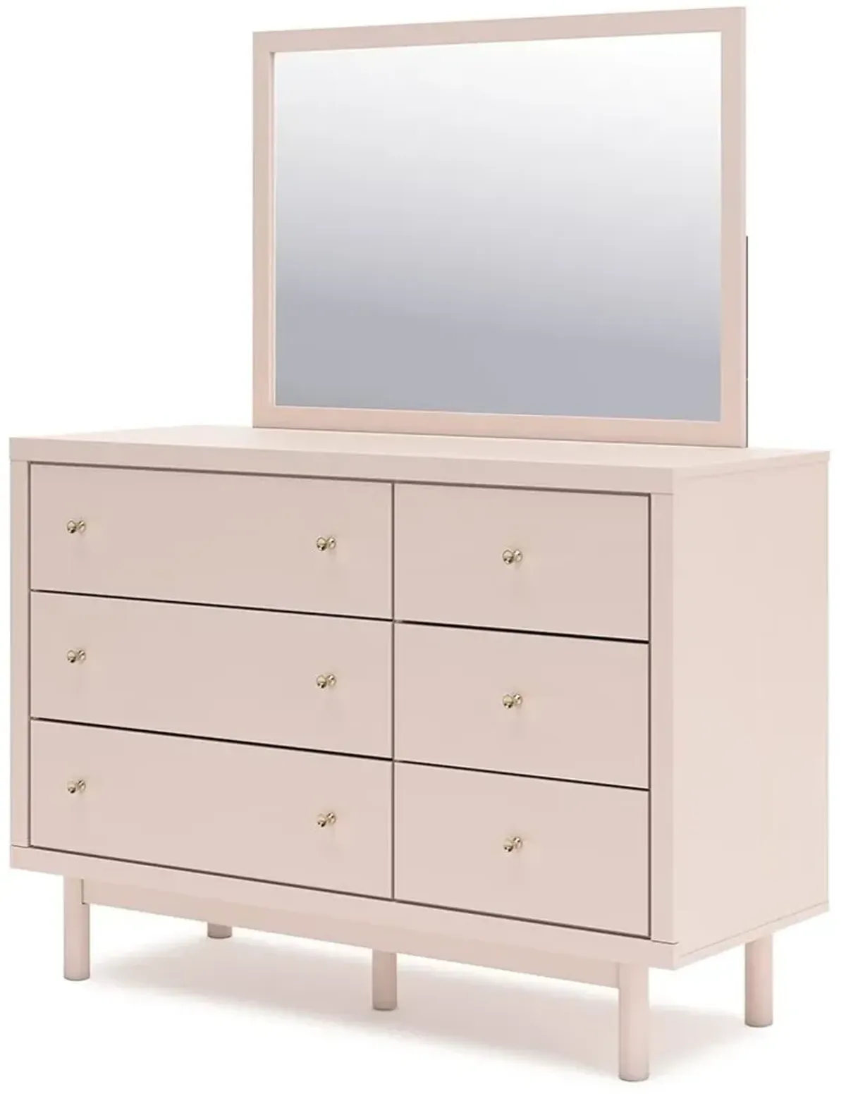 Wistenpine - Blush - Dresser And Mirror