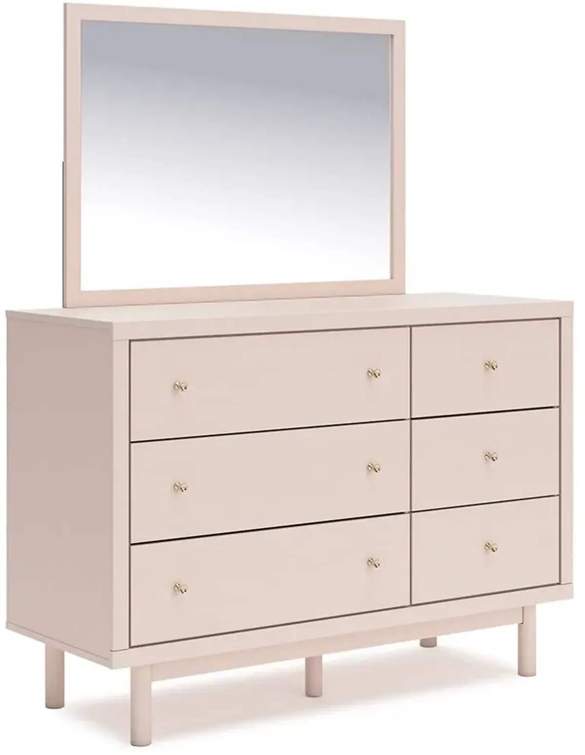 Wistenpine - Blush - Dresser And Mirror