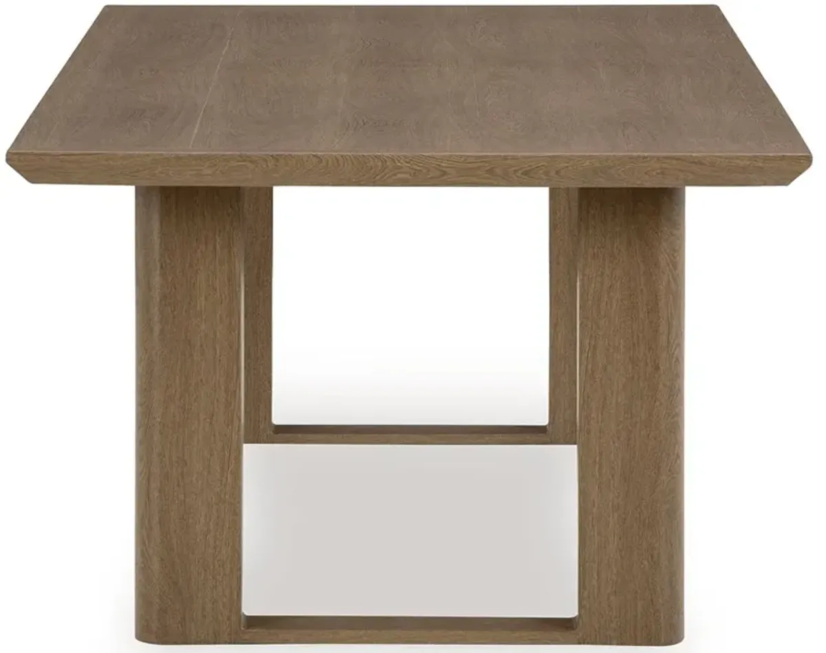 Serene Bay - Dark Brown - Rectangular Dining Table With Umbrella Option