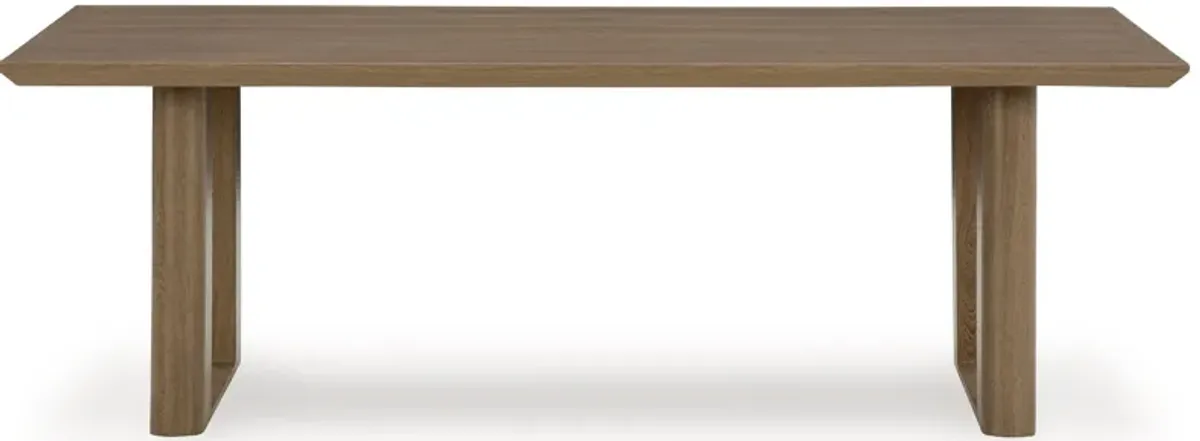Serene Bay - Dark Brown - Rectangular Dining Table With Umbrella Option