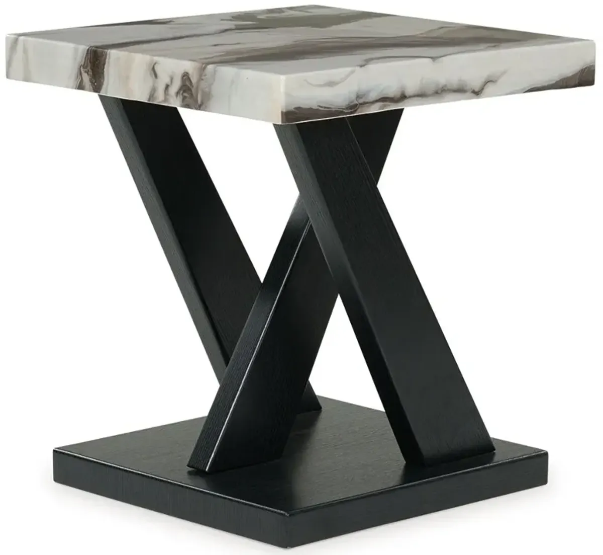 Cendill - Dark Brown / White / Black - Occasional Table Set (Set of 3)