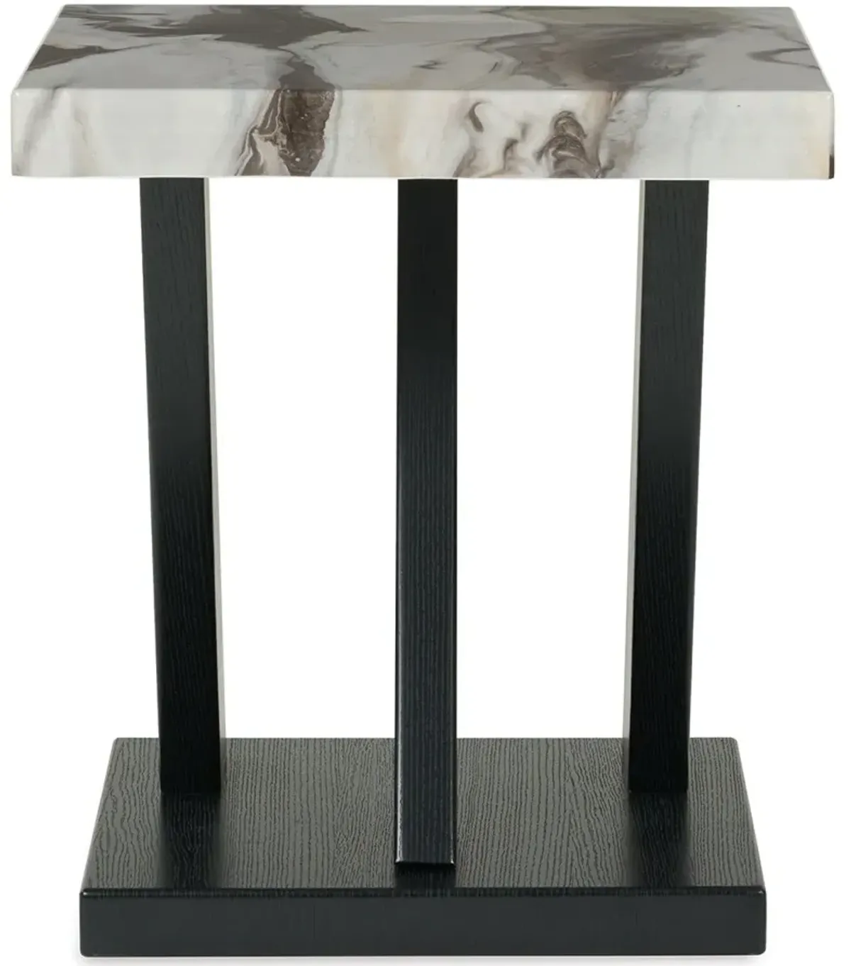 Cendill - Dark Brown / White / Black - Occasional Table Set (Set of 3)