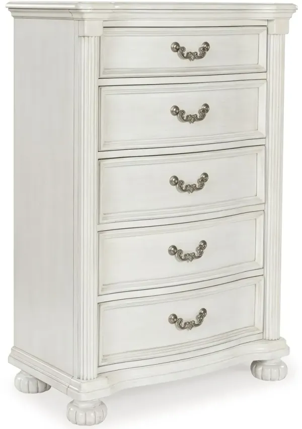 Montelaine - Antique White - Five Drawer Chest