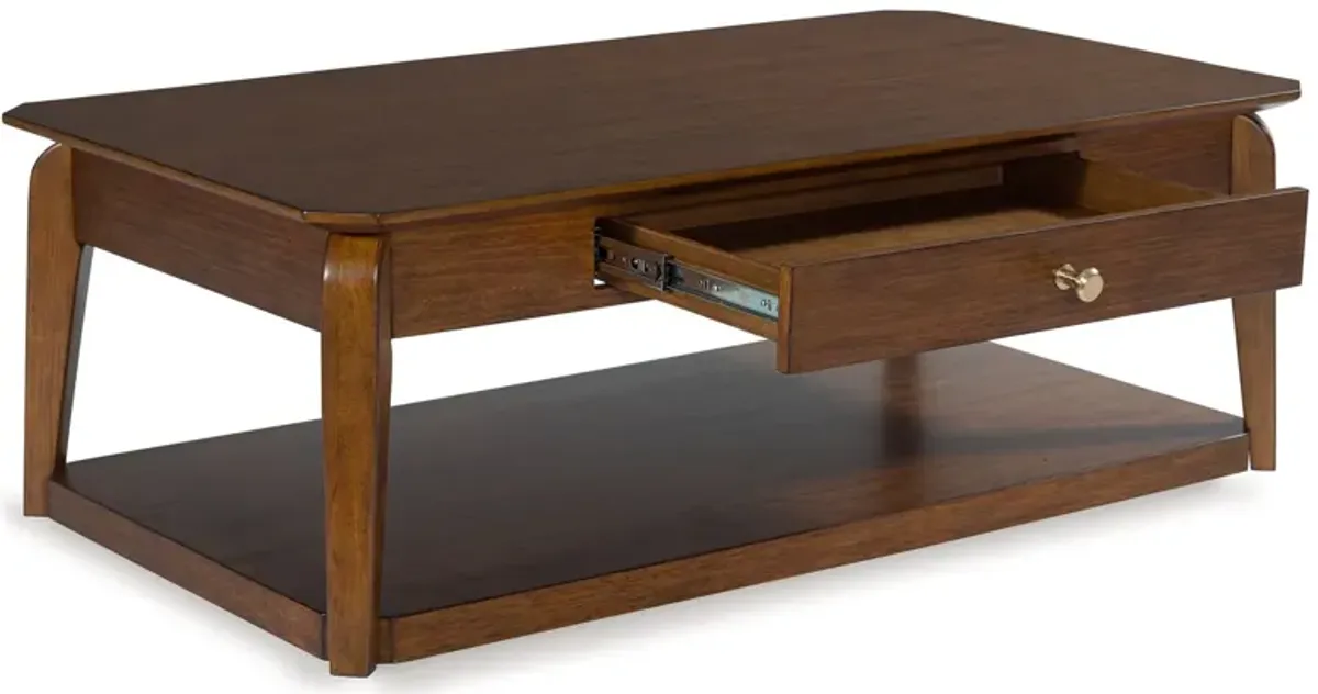 Trenmour - Medium Brown - Rectangular Cocktail Table