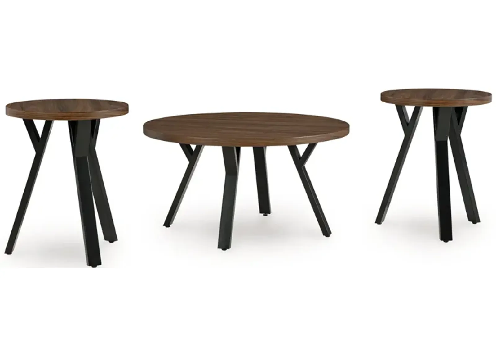 Elbrynn - Brown / Black - Occasional Table Set (Set of 3)