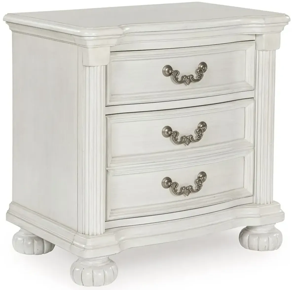 Montelaine - Antique White - Three Drawer Night Stand