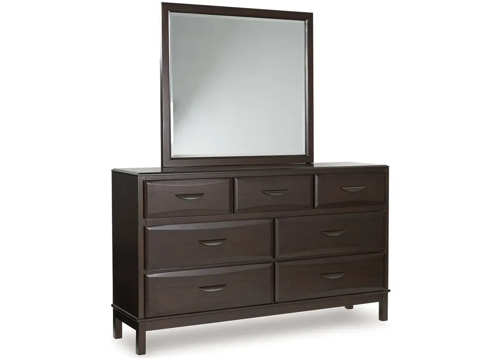 Vanmore - Dark Brown - Dresser And Mirror