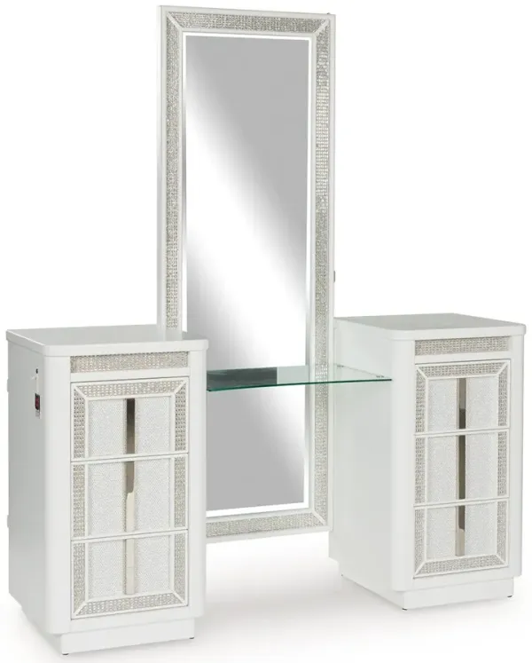 Chalanna - Vanity With Mirror - White