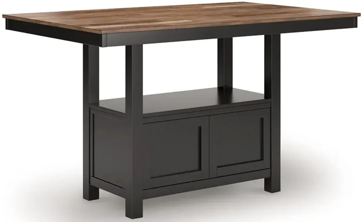 Wildenauer - Brown / Black - Rectangular Dining Room Counter Table