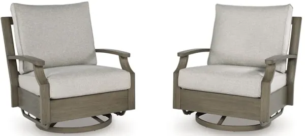 Rainier Ranch - Swivel Glider Chair With Cushion - Brown / Beige