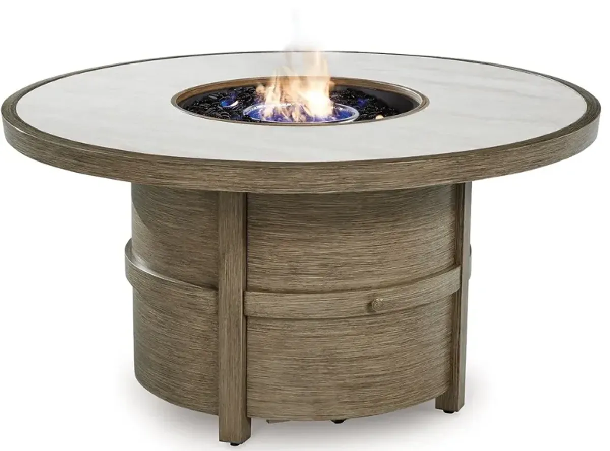 Rainier Ranch - Beige - Round Fire Pit Table