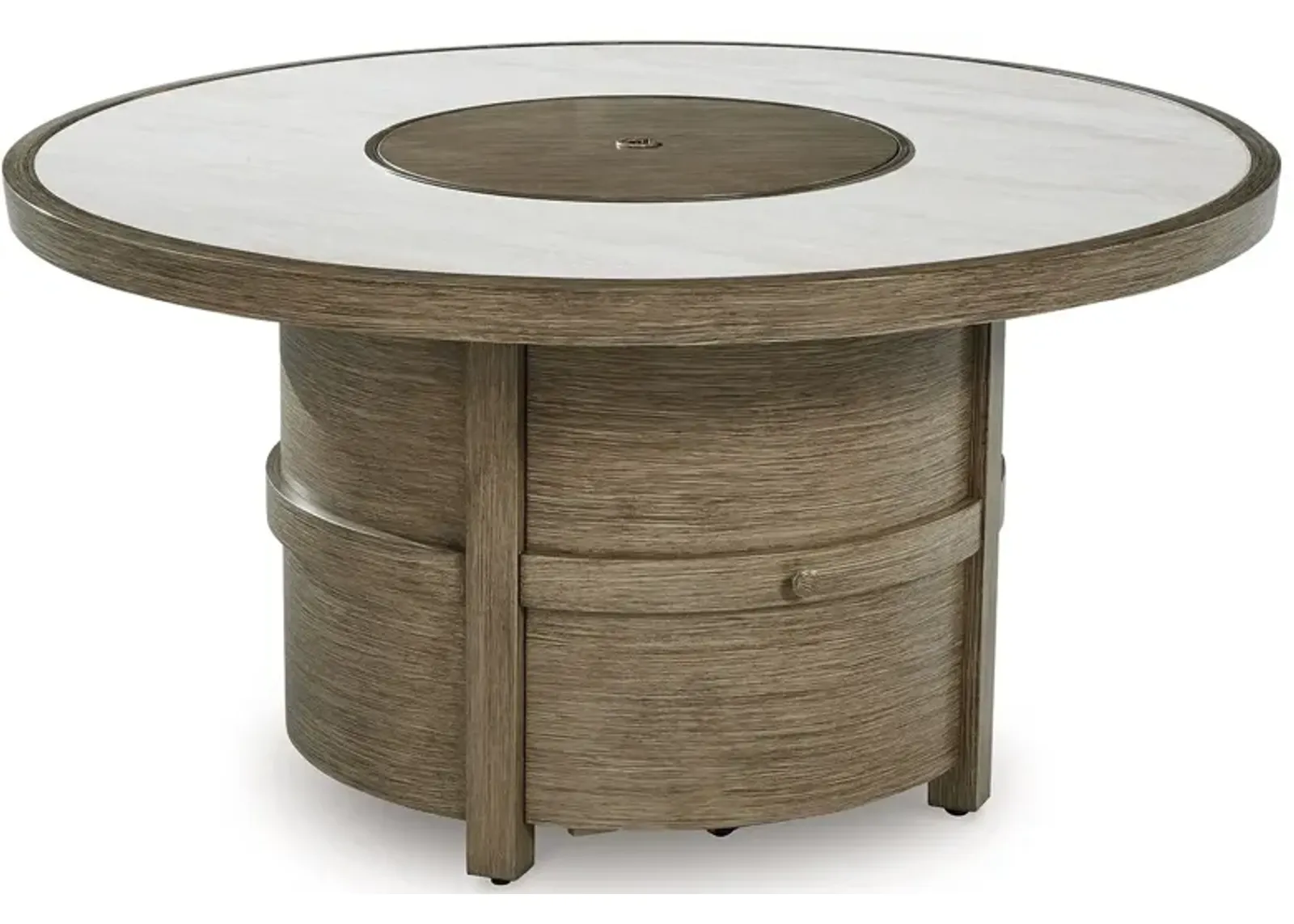 Rainier Ranch - Beige - Round Fire Pit Table