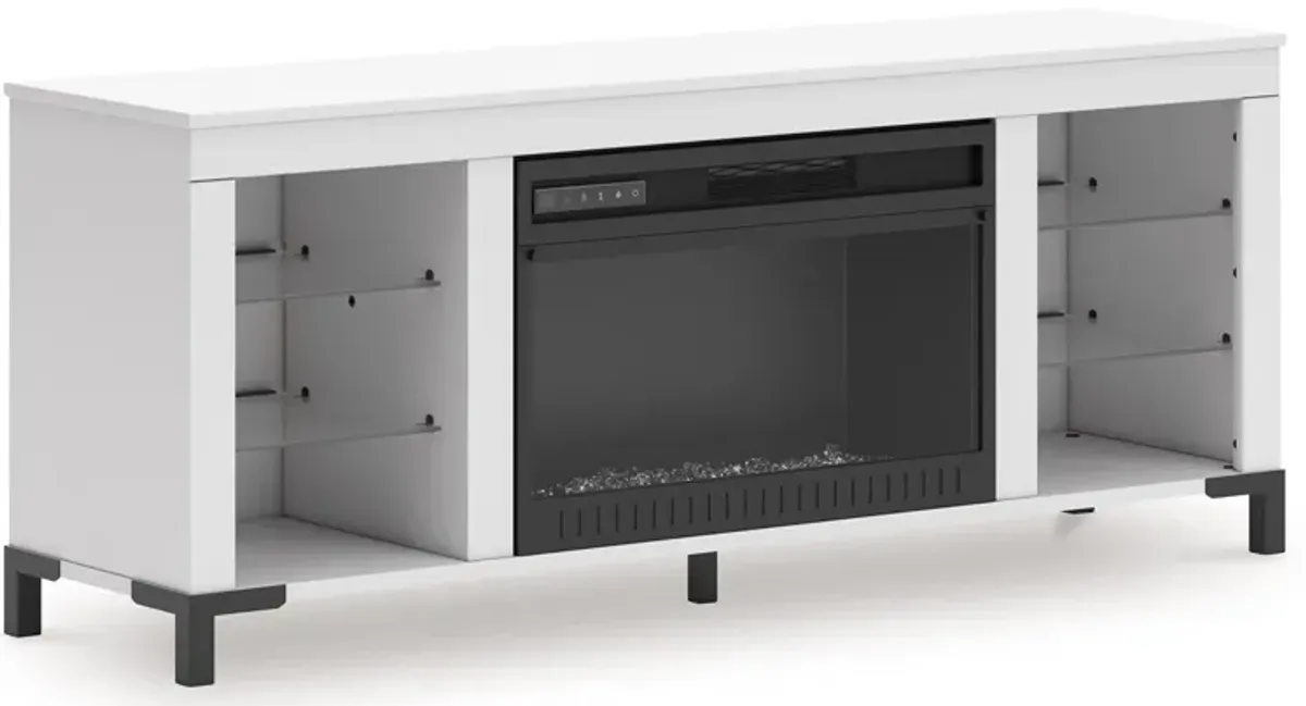 Brollevi - TV Stand With Fireplace - White