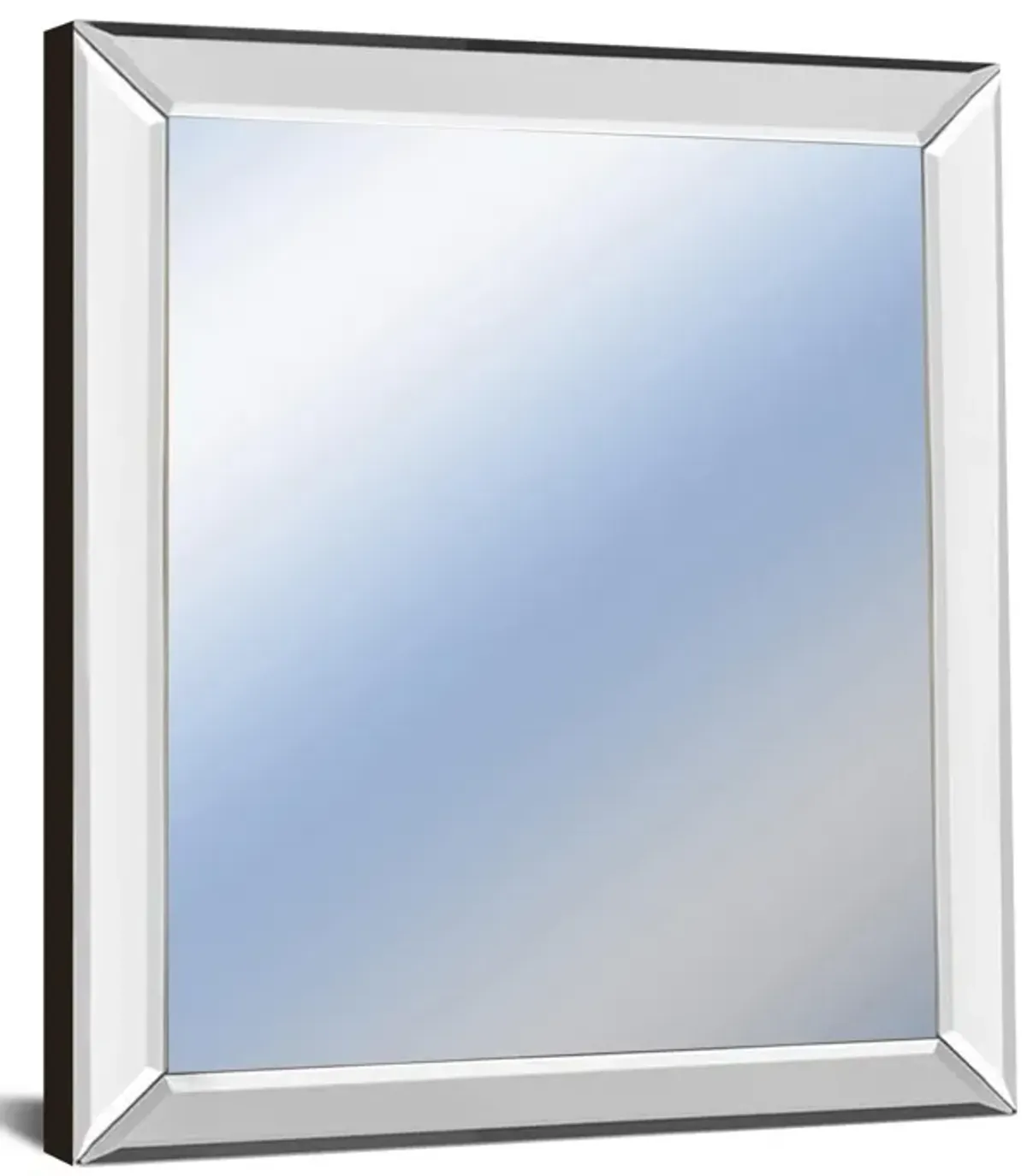 34x40 Decorative Framed Wall Mirror By Classy Art Mirror - White