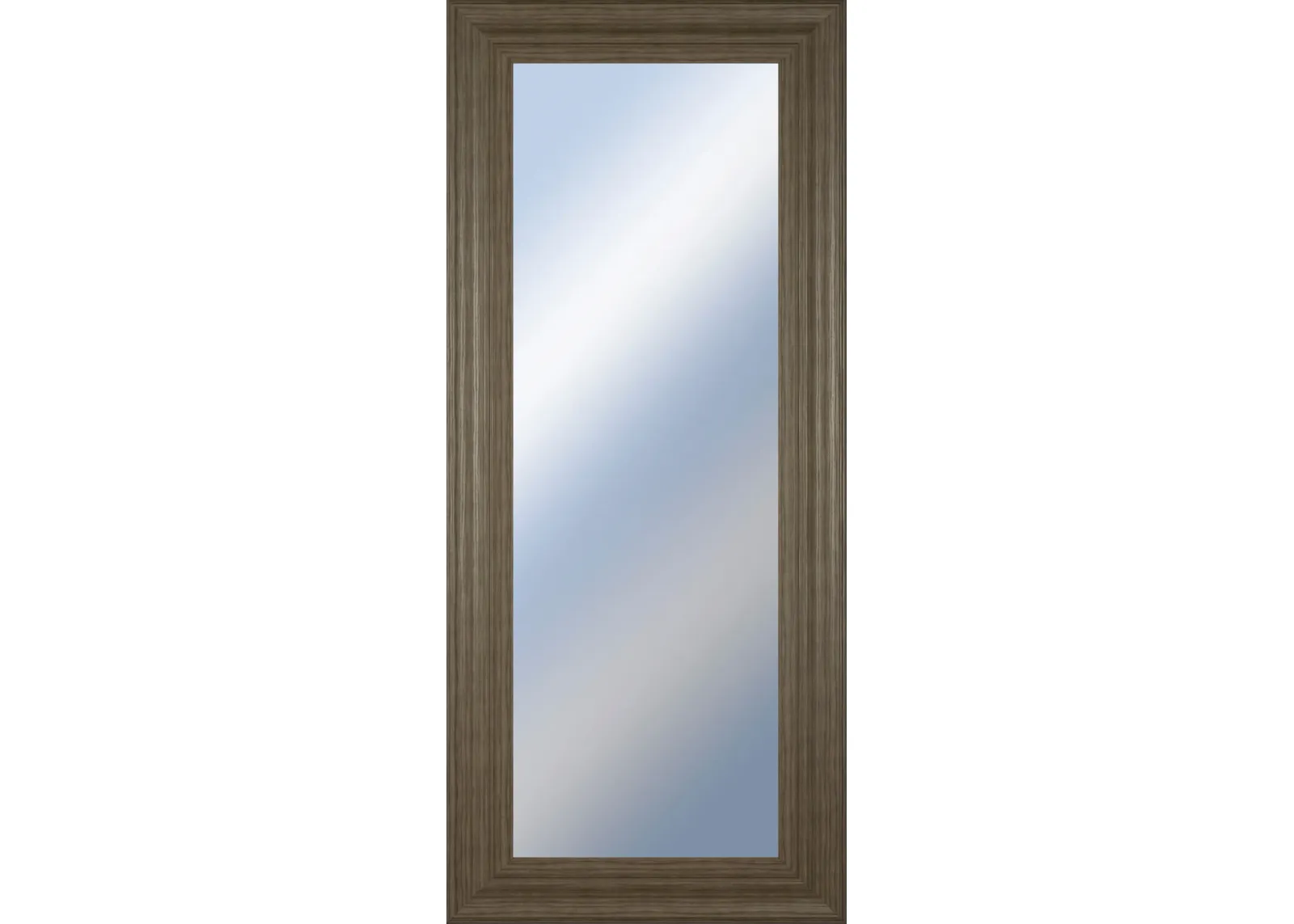 18x42 Decorative Framed Wall Mirror By Classy Art Promotional Mirror Frame #44 - Dark Brown