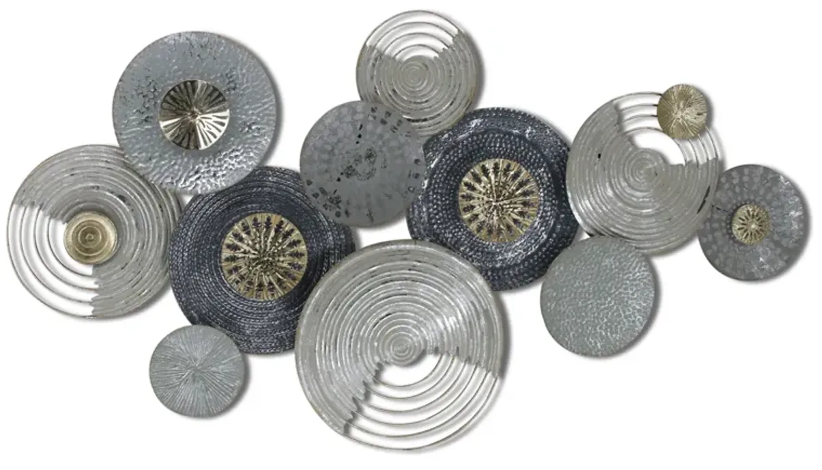 57x31 Metal Wall Decor - Gray