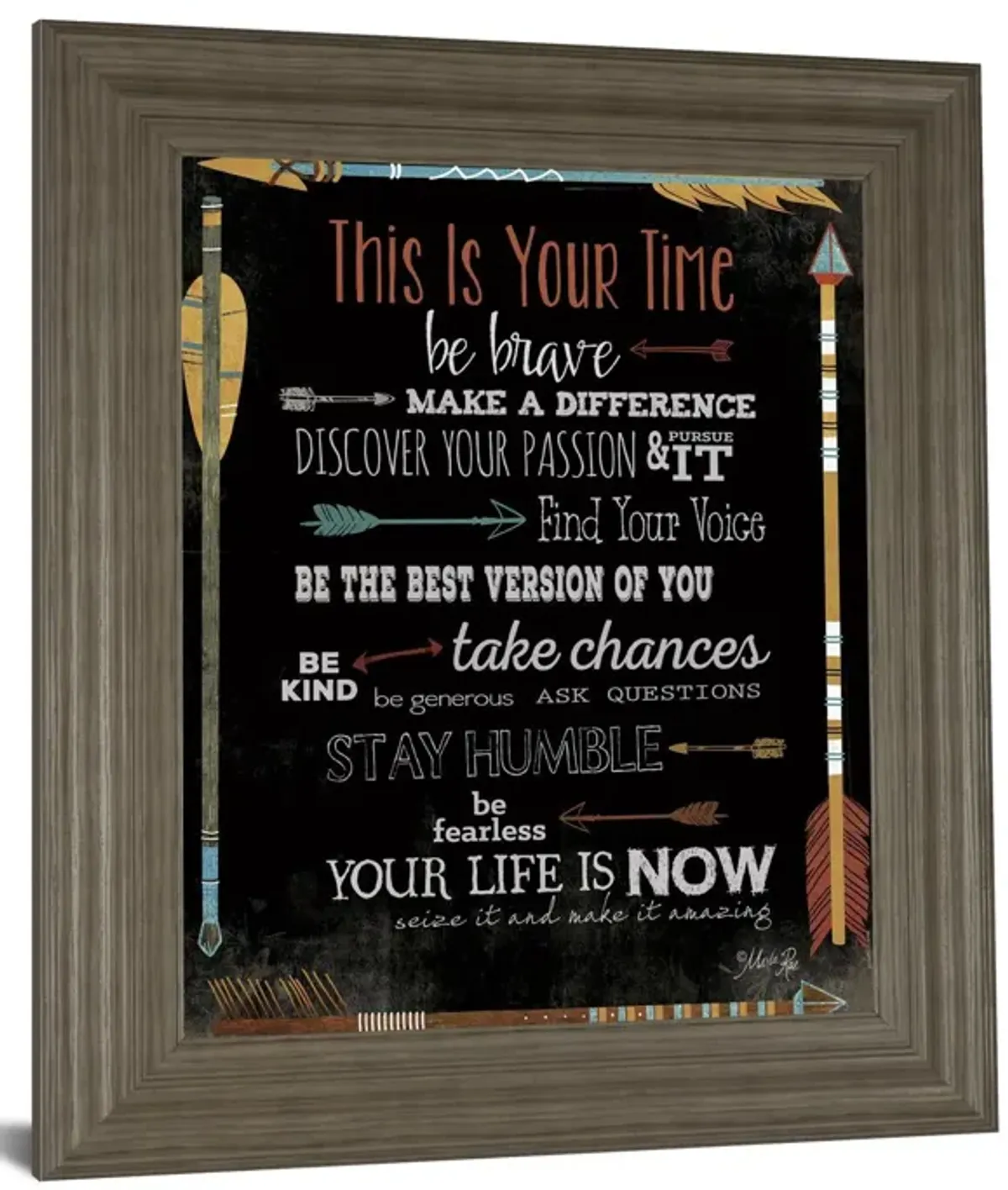 This Is Your Time By Marla Rae - Framed Print Wall Art - Black