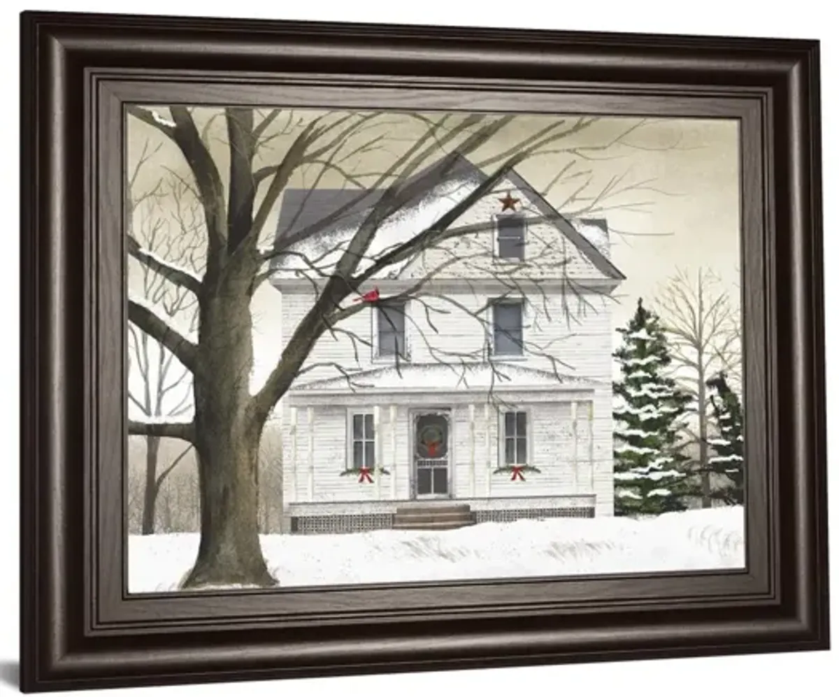 Winter Porch By Billy Jacobs - Framed Print Wall Art - White