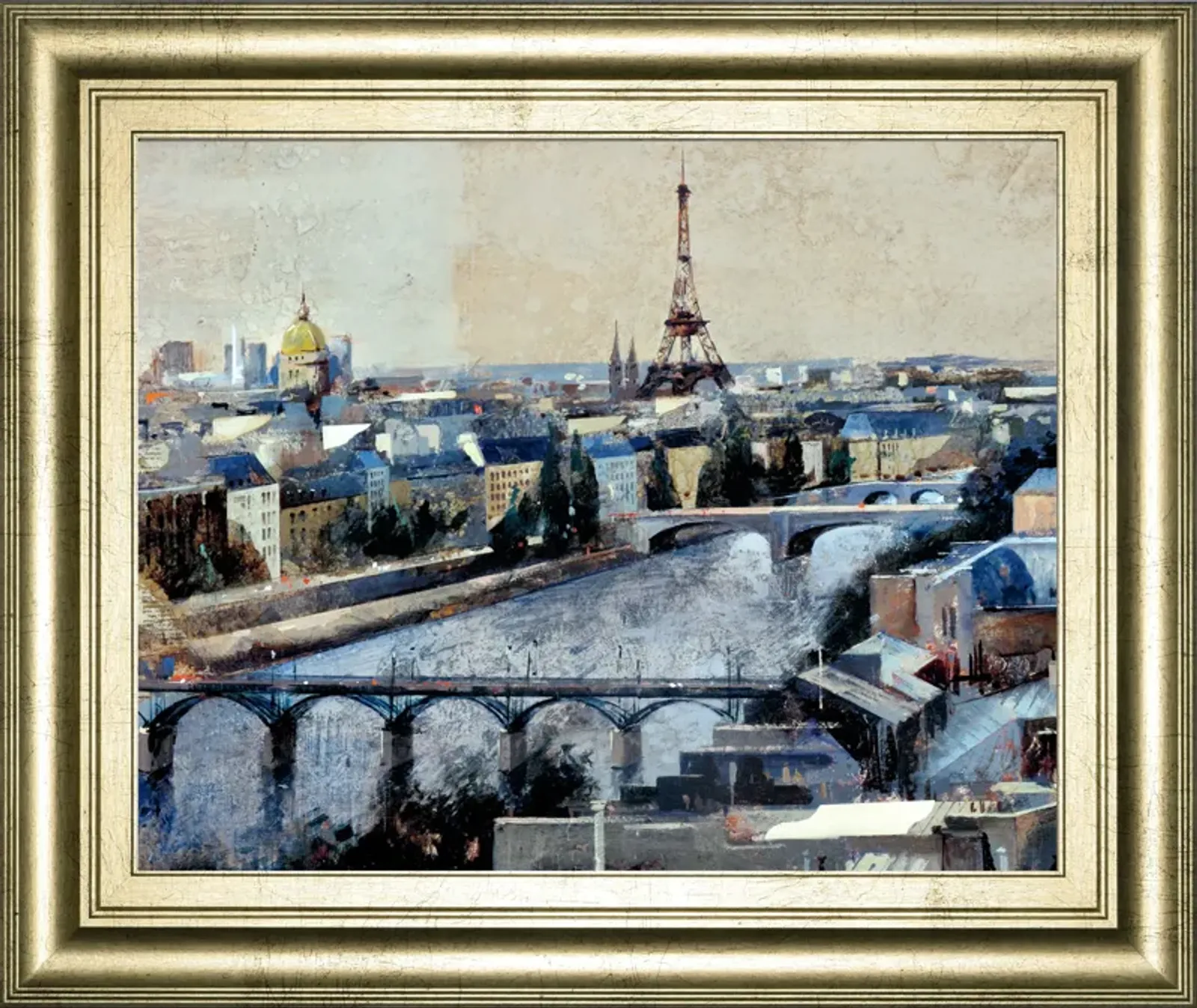 Paris By Marti Bofarull - Framed Print Wall Art - Gold