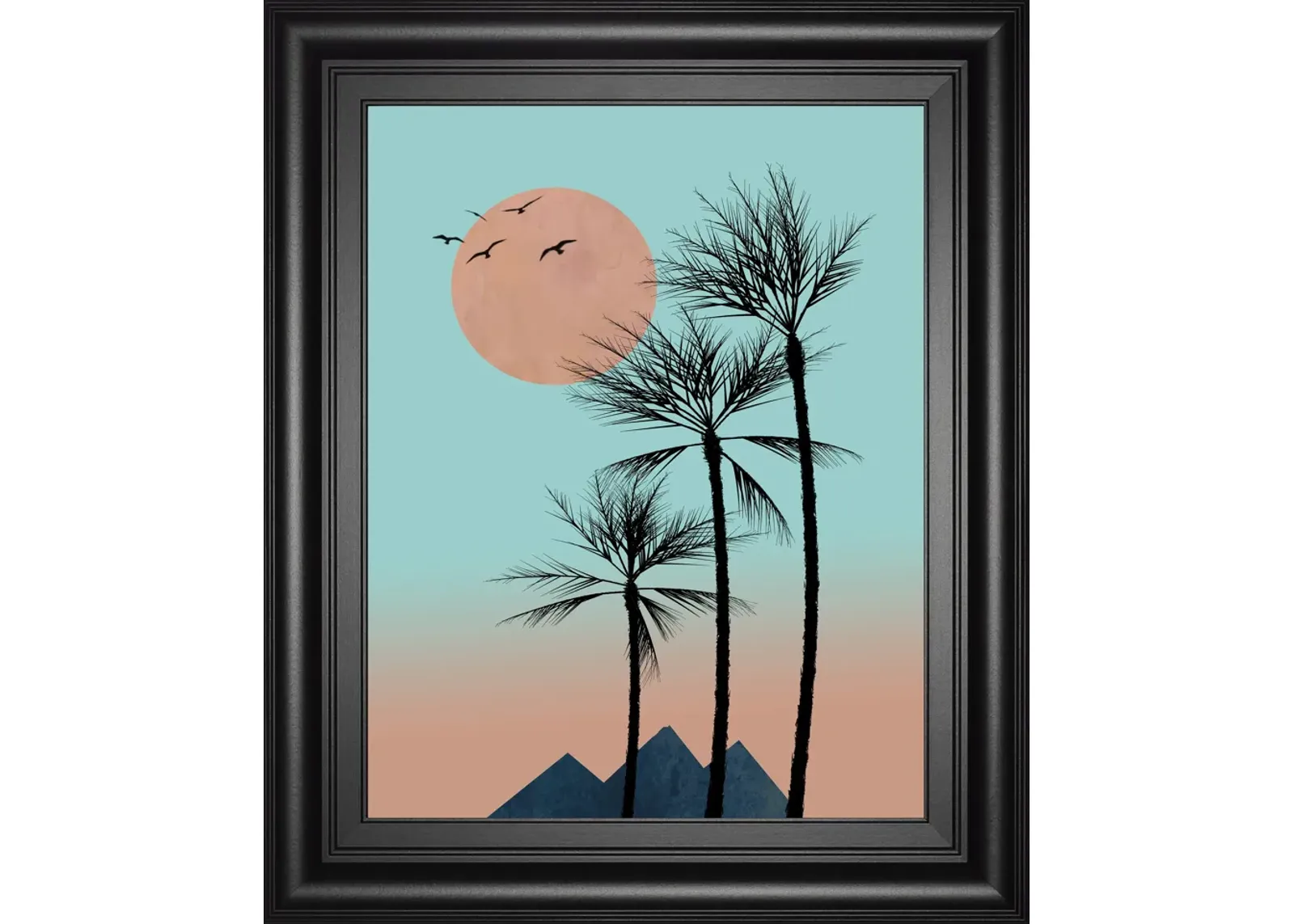 Passion In The Tropics I By Hal Halli - Framed Print Wall Art - Light Blue