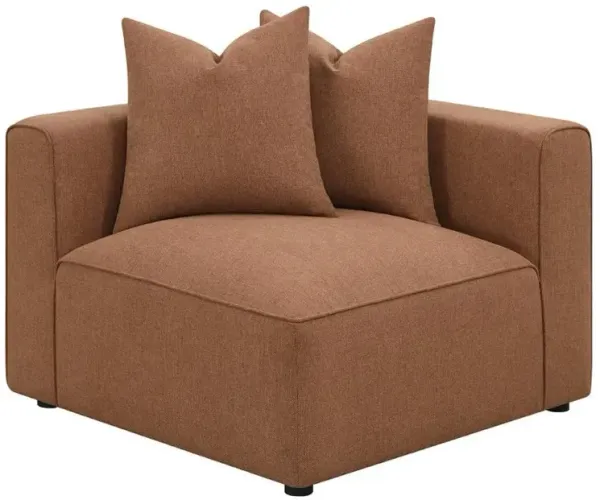 Jennifer - Upholstered Corner Chair - Terracotta