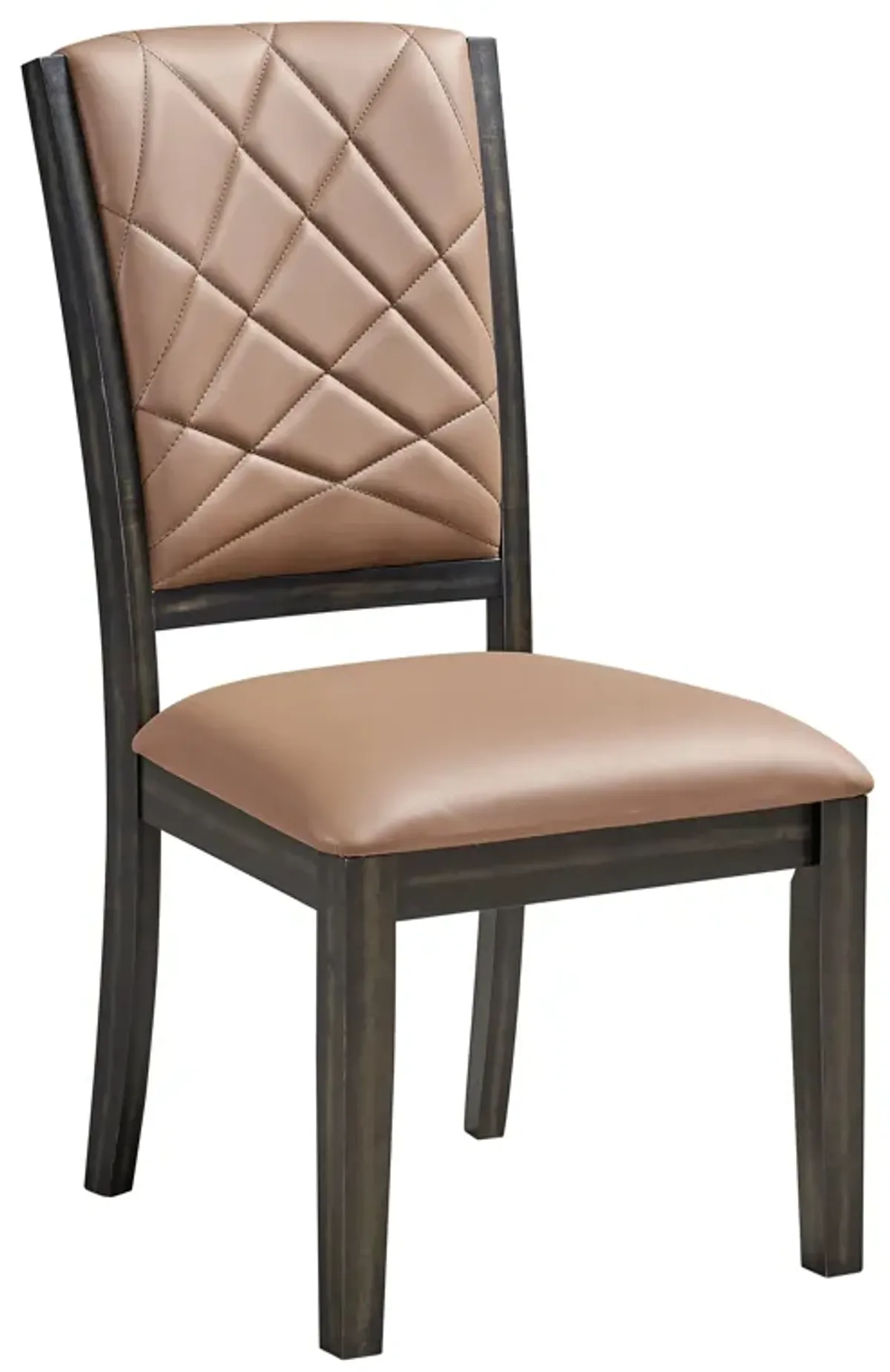 Hillside Black 5-Piece Round Glass Dining Set with Cappuccino Upholstered Chairs