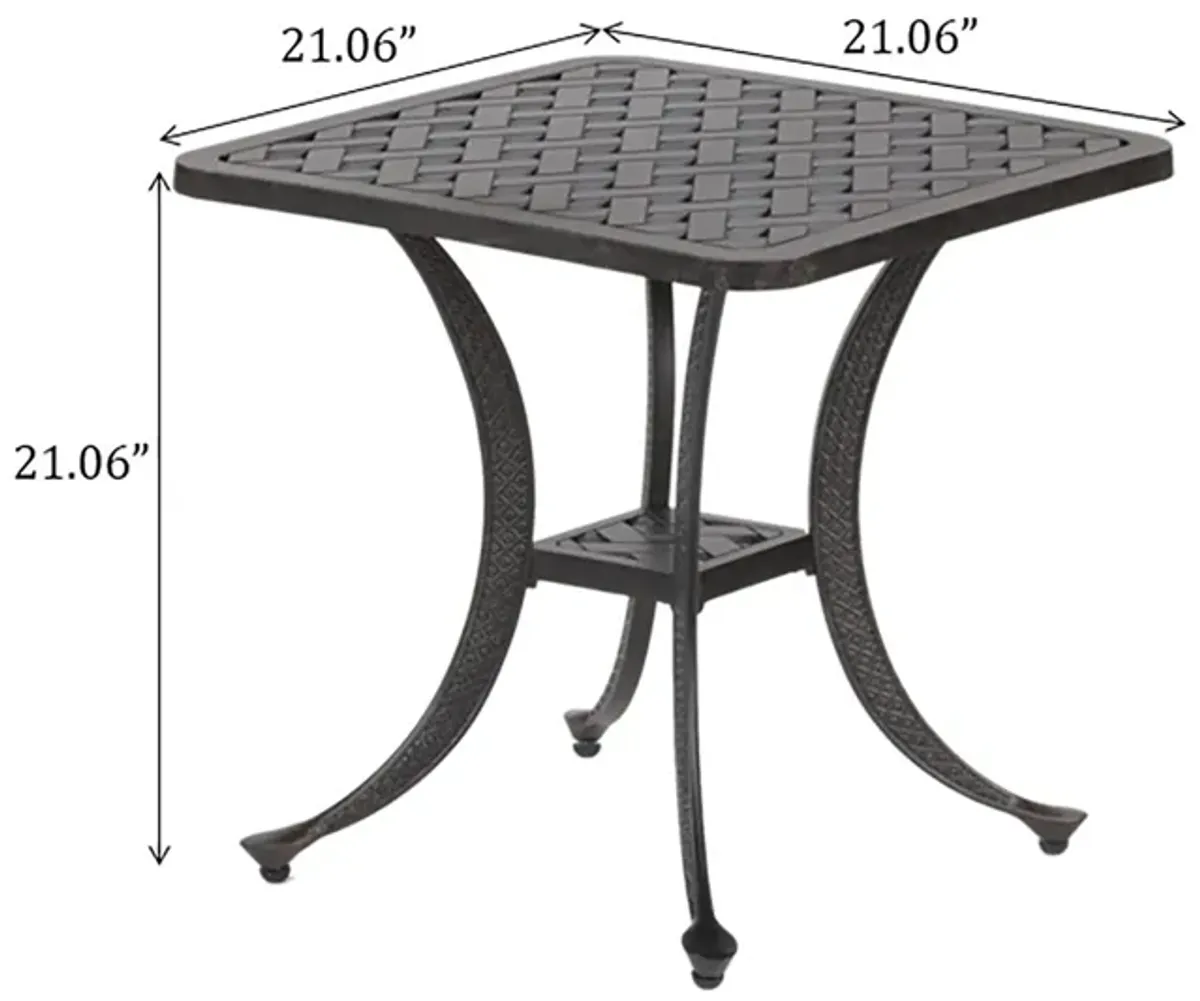 End Table - Dark Lava Bronze