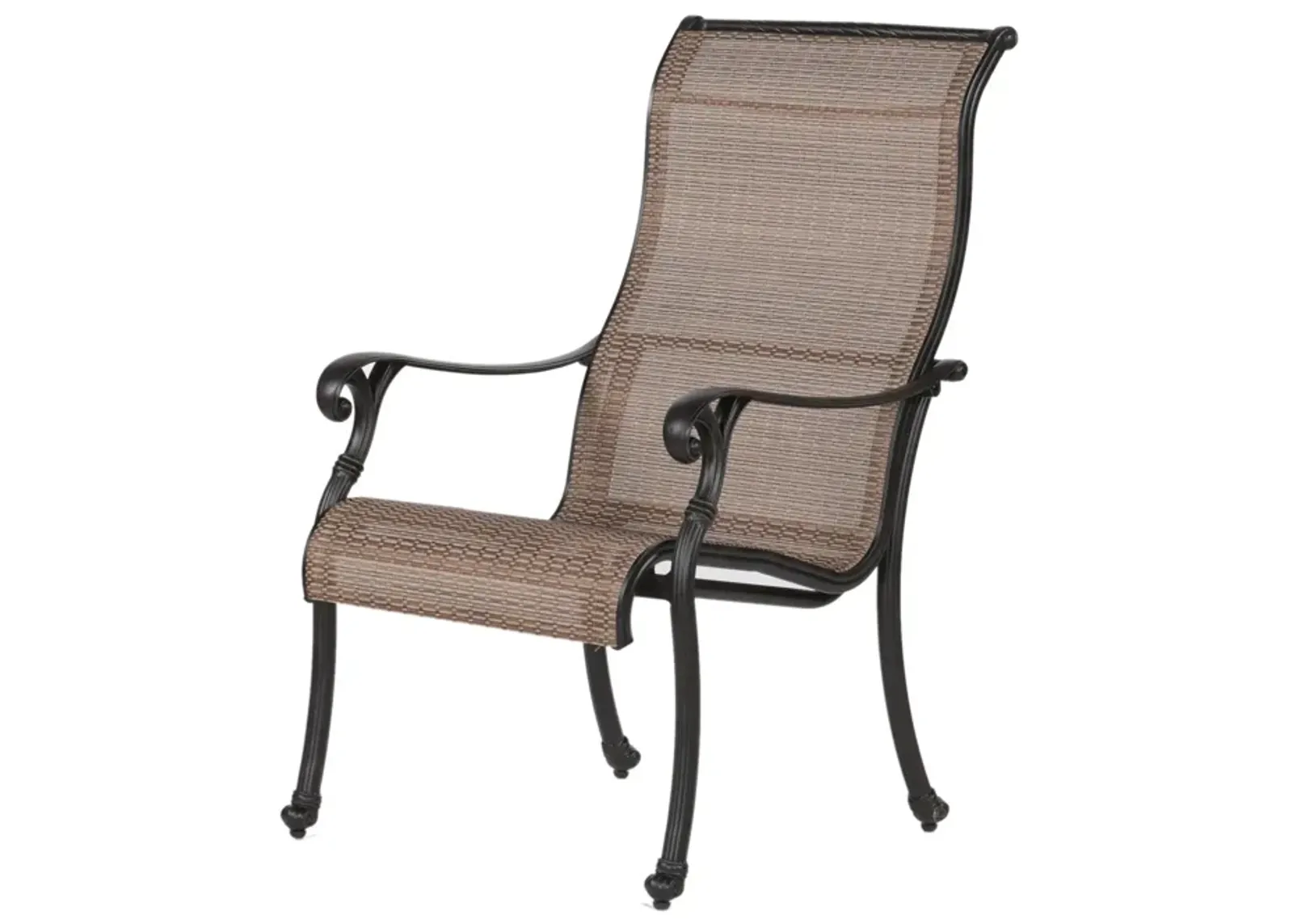 Patio Outdoor Sling Patio Chairs With Aluminum Frame, All-Weather Furniture (Set of 2) - Bronze