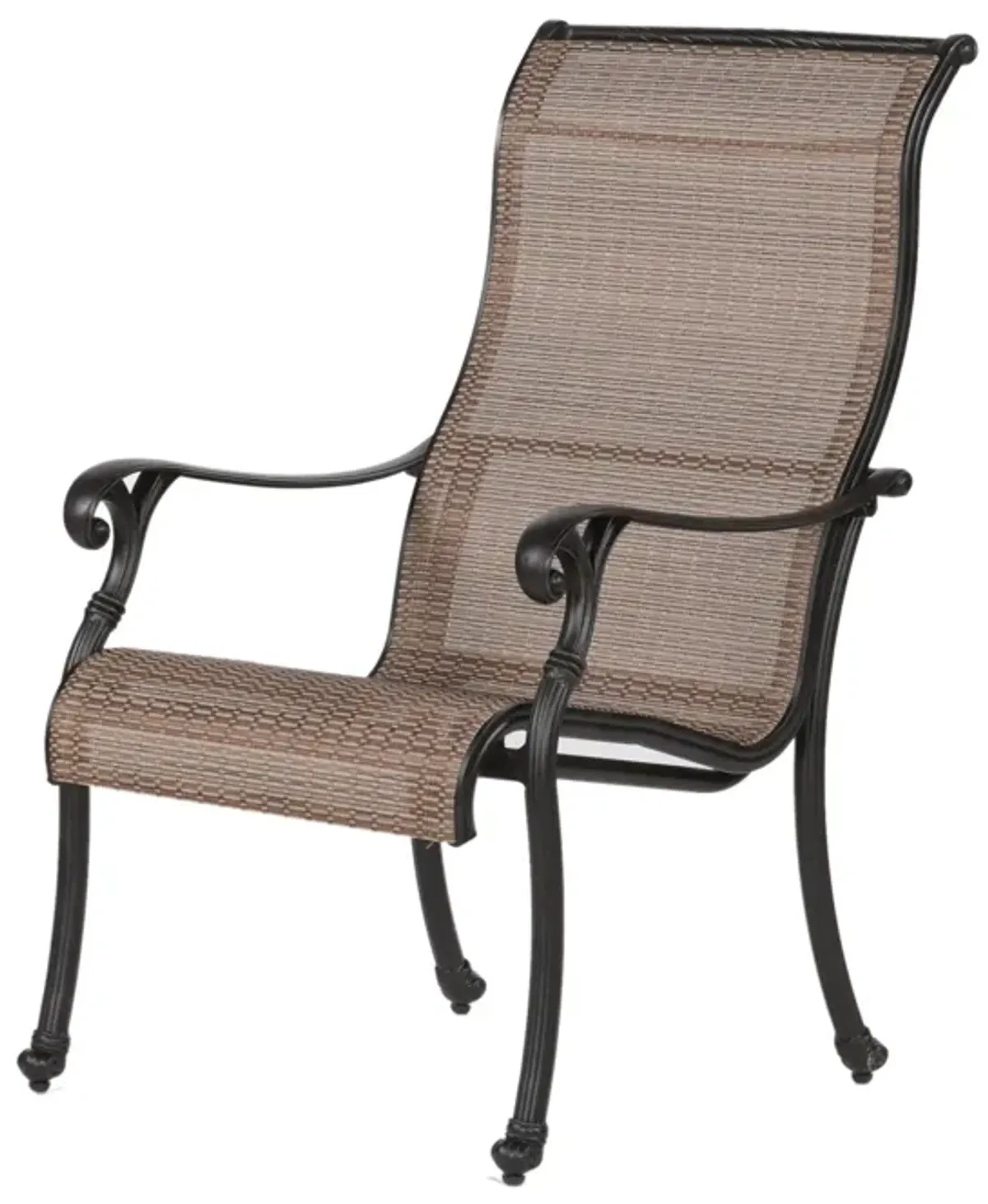 Patio Outdoor Sling Patio Chairs With Aluminum Frame, All-Weather Furniture (Set of 2) - Bronze