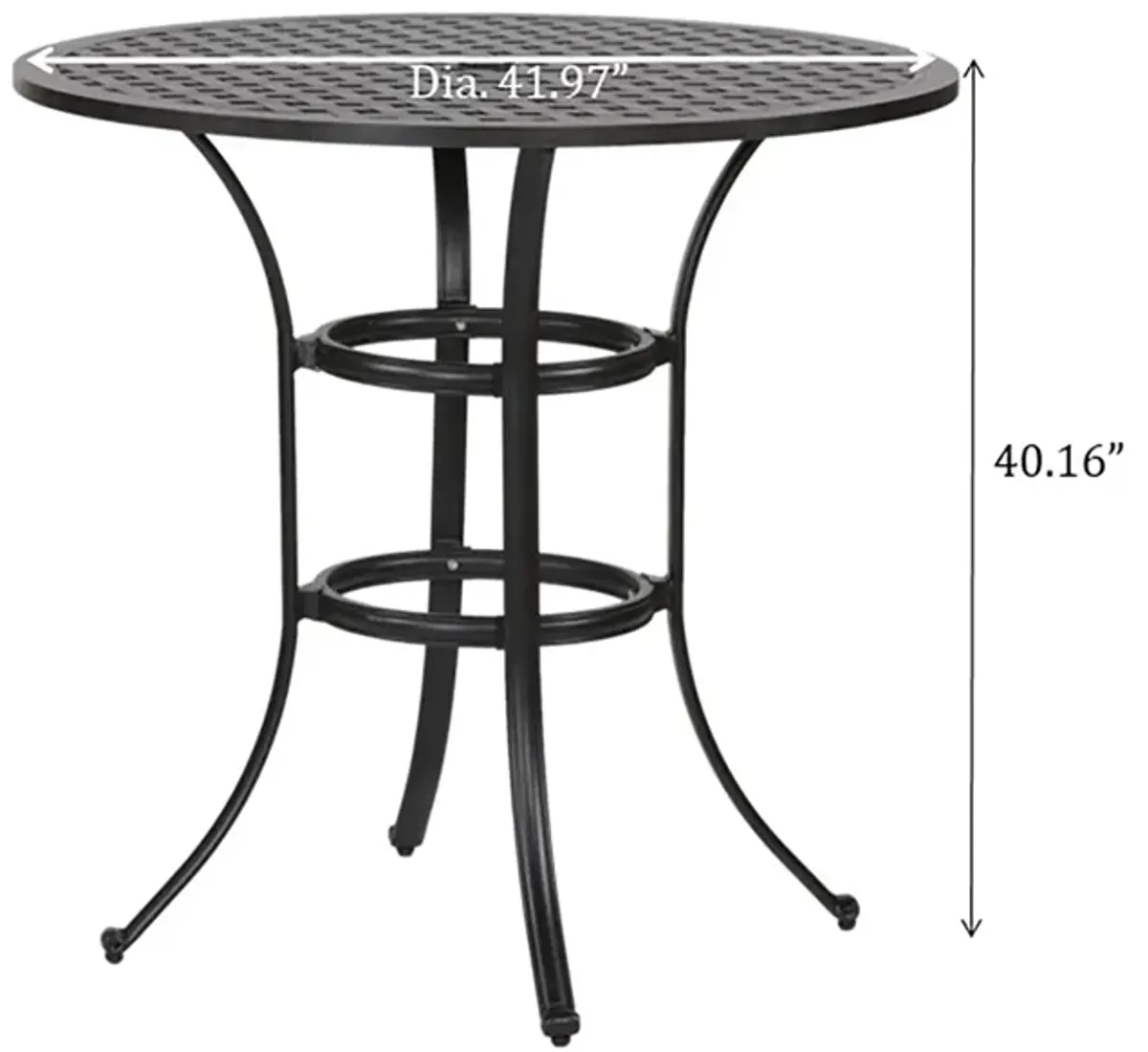 Round Metal Bar Table