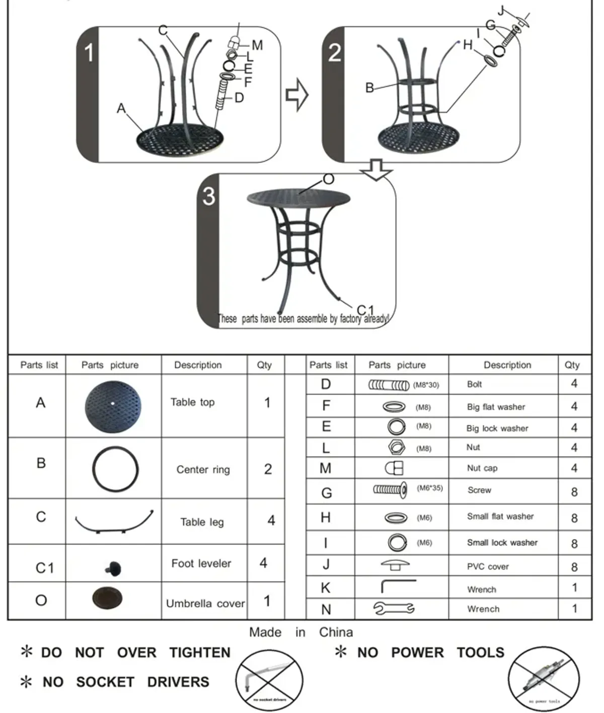 Round Metal Bar Table