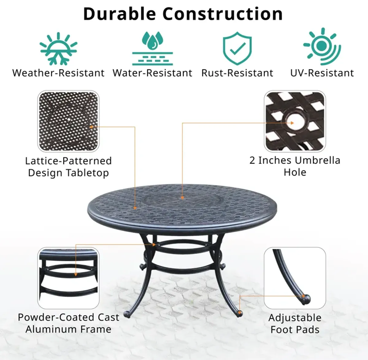 52" Round Dining Table