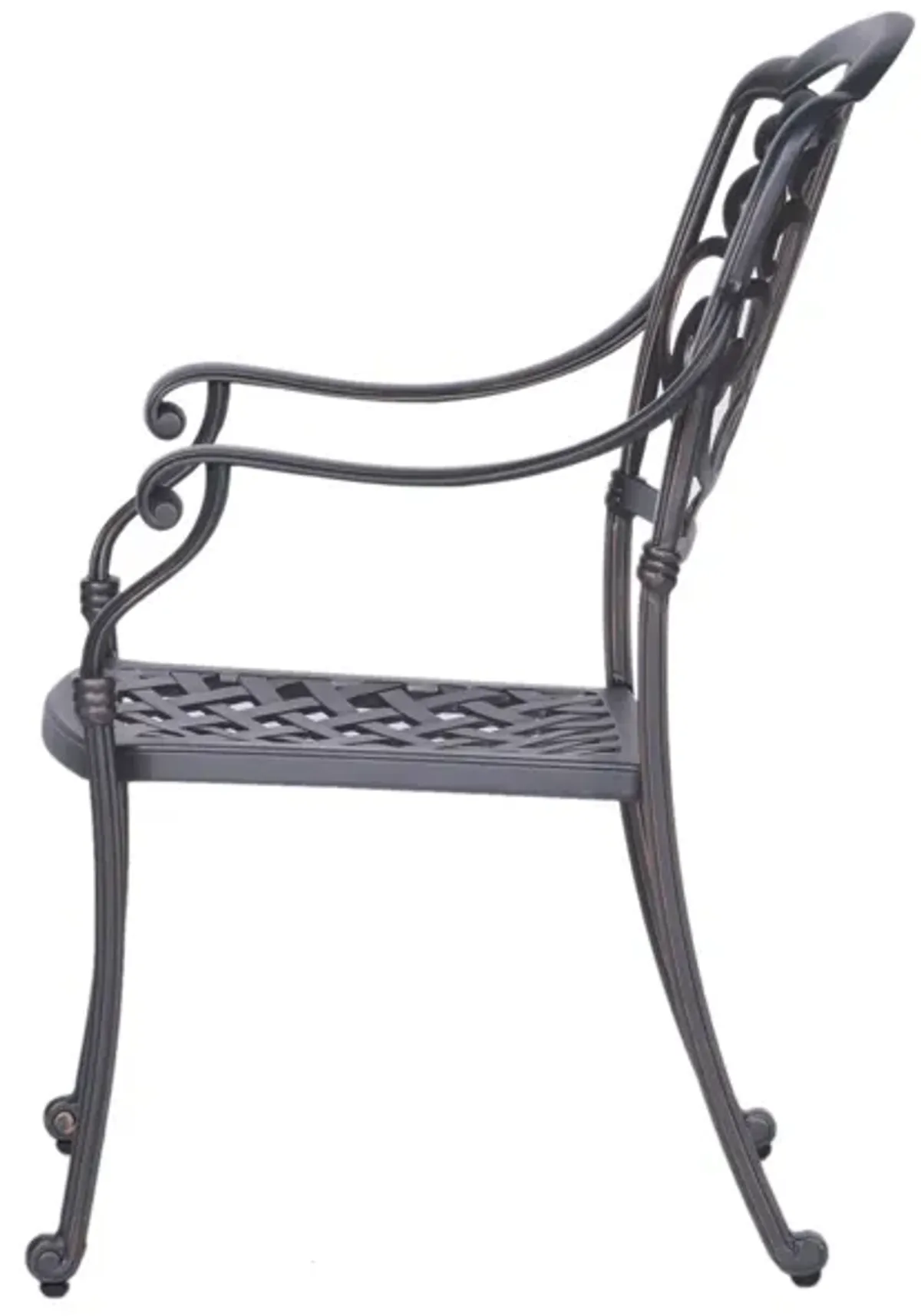 Patio Outdoor Aluminum Dining Armchair With Cushion (Set of 2)