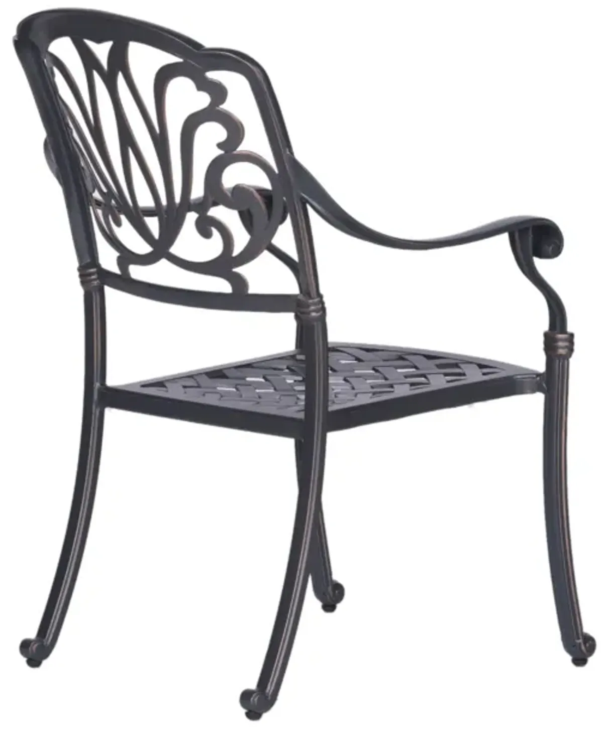 Patio Outdoor Aluminum Dining Armchair With Cushion (Set of 2)