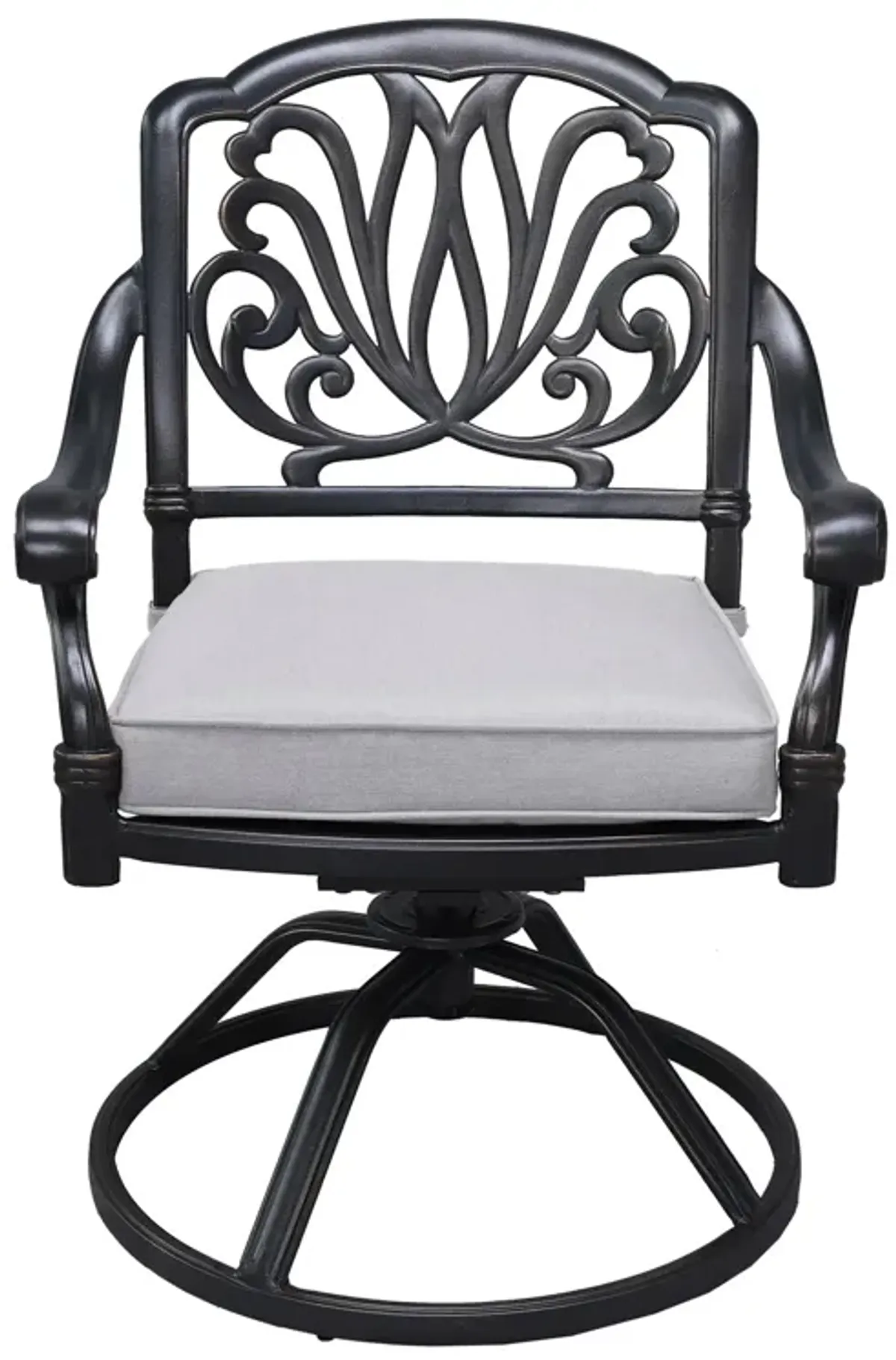 Patio Outdoor Aluminum Dining Swivel Rocker Chairs With Cushion (Set of 2)