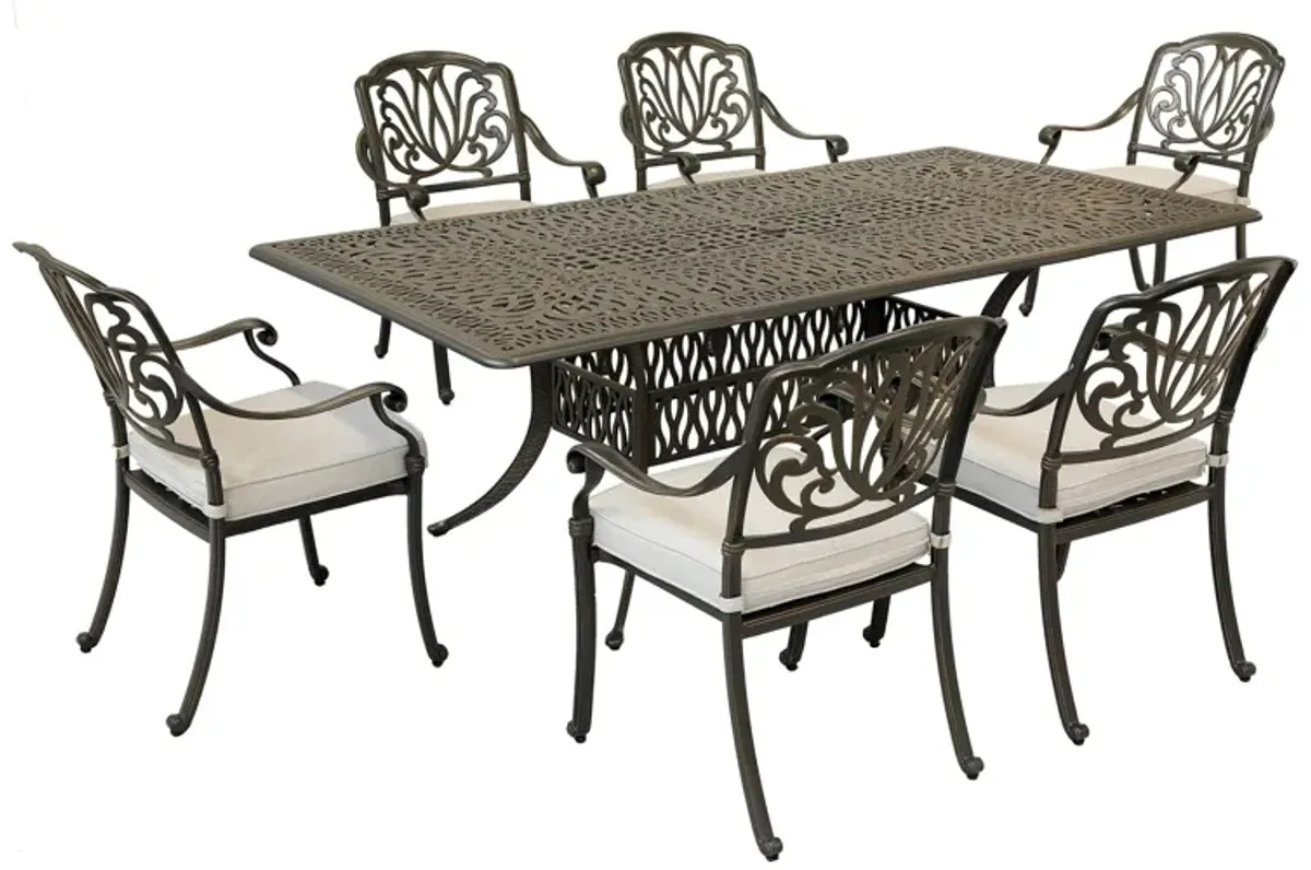 Rectangular 84.2" Long Dining Set With Sunbrella Cushions