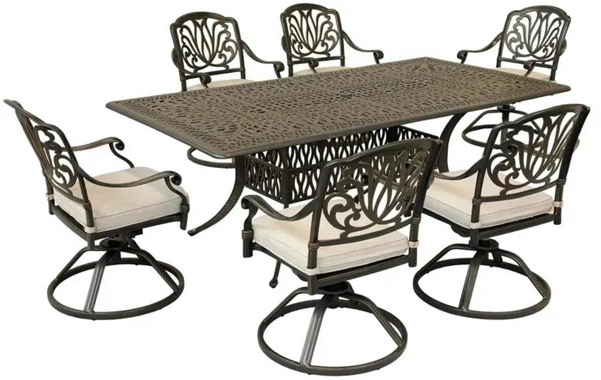 Rectangular 84.2" Long Dining Set With Sunbrella Cushions