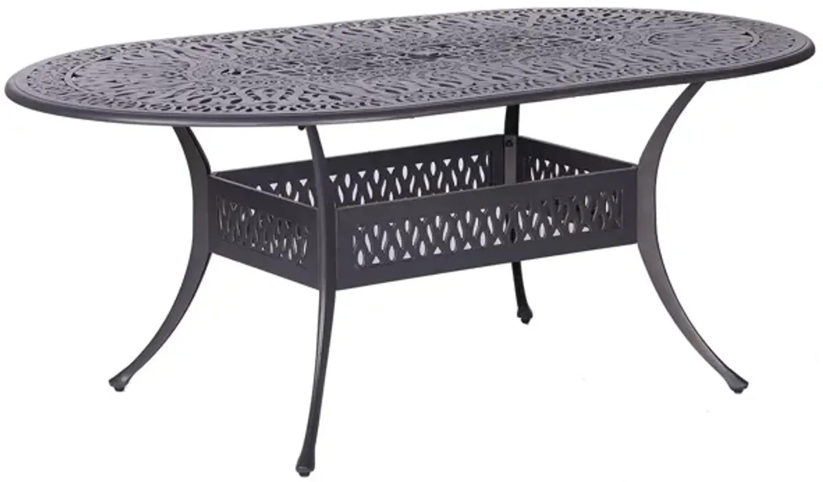 Oval Aluminum Dining Set With Cushions