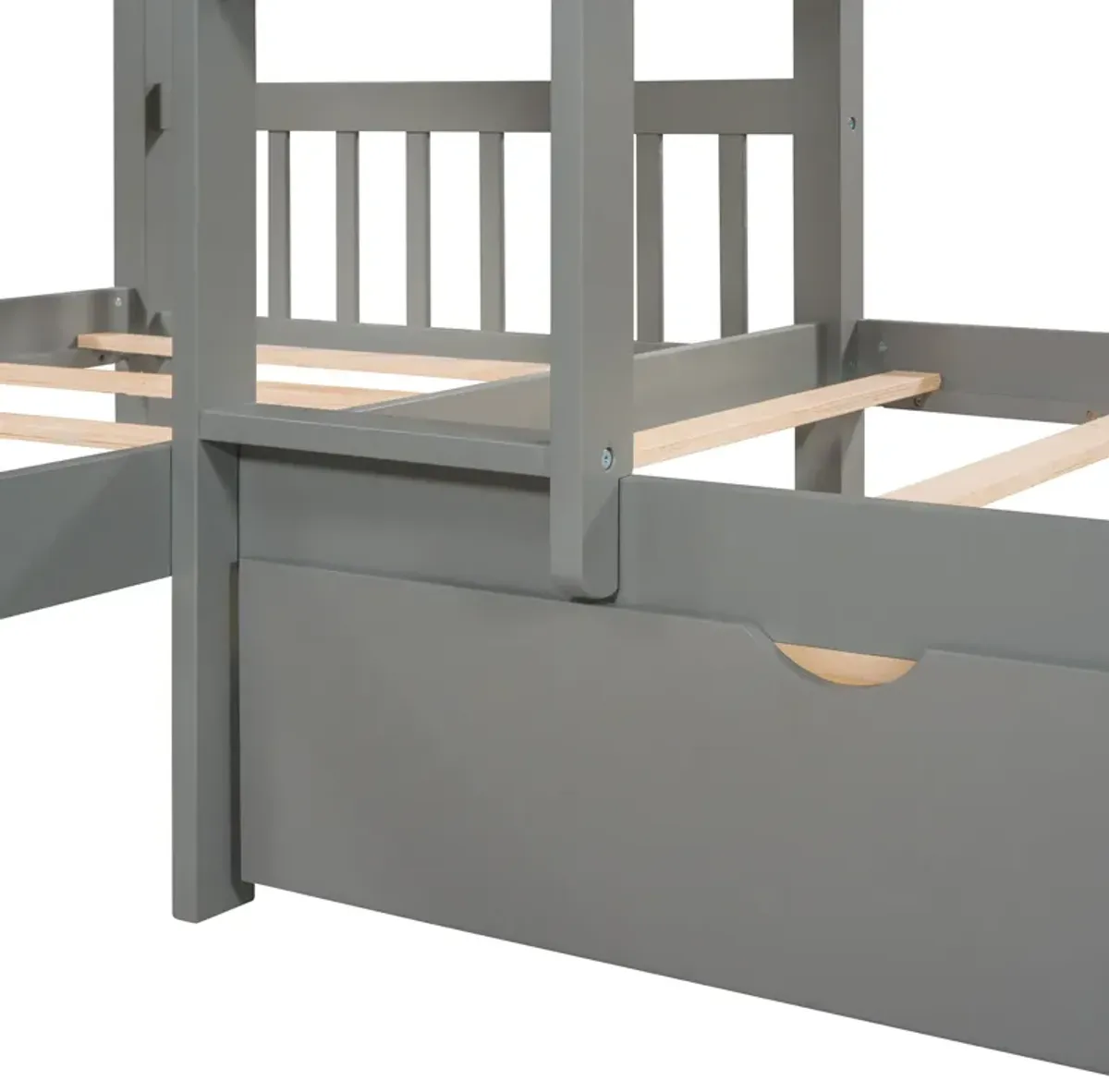 Twin L Shaped Bunk Bed With Drawers