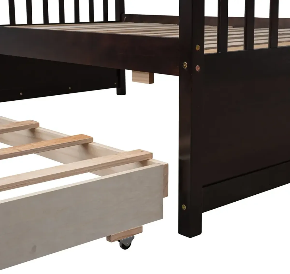 Twin Over Full Bunk Bed With Twin Size Trundle, Separable Bunk Bed With Drawers For Bedroom